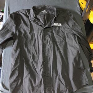 Hustler Hollywood Men’s XL Black Solid Long Sleeve Button-Up Woven Pockets